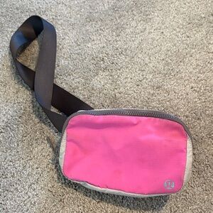 lululemon athletica Pink and Gray Crossbody Bag